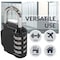 Newhouse Hardware Combination Padlock, Number of Dials 4, Customizable 4-Digit Lock Combo, Black NHH-NUMLK-BLK - alternate 5